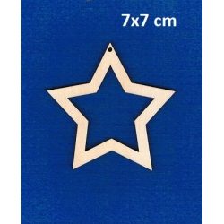SKLEJKA #3mm Gwiazdka 7,5cm zawieszka , ramka